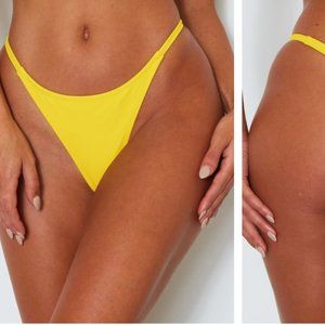 White Fox Boutique Yellow Bikini Bottom Size M